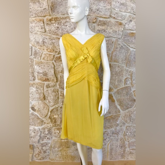 Incredibly Beautiful Vintage 1950s 1960s Robert Morton Ruched Cocktail Dress - Picture 4 of 16